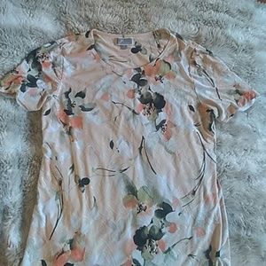 Floral peach top sz small